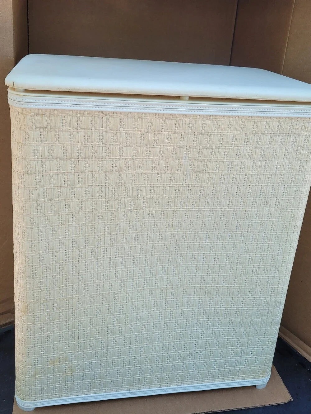 Vintage Clothes Laundry Hamper Padded Top Cottagecore